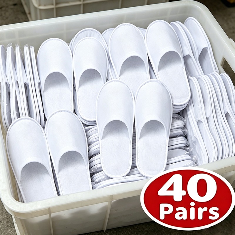 Spa & Wellness Earth City Москва Шелепиха - 40 paires de chaussons d'hôtel blancs