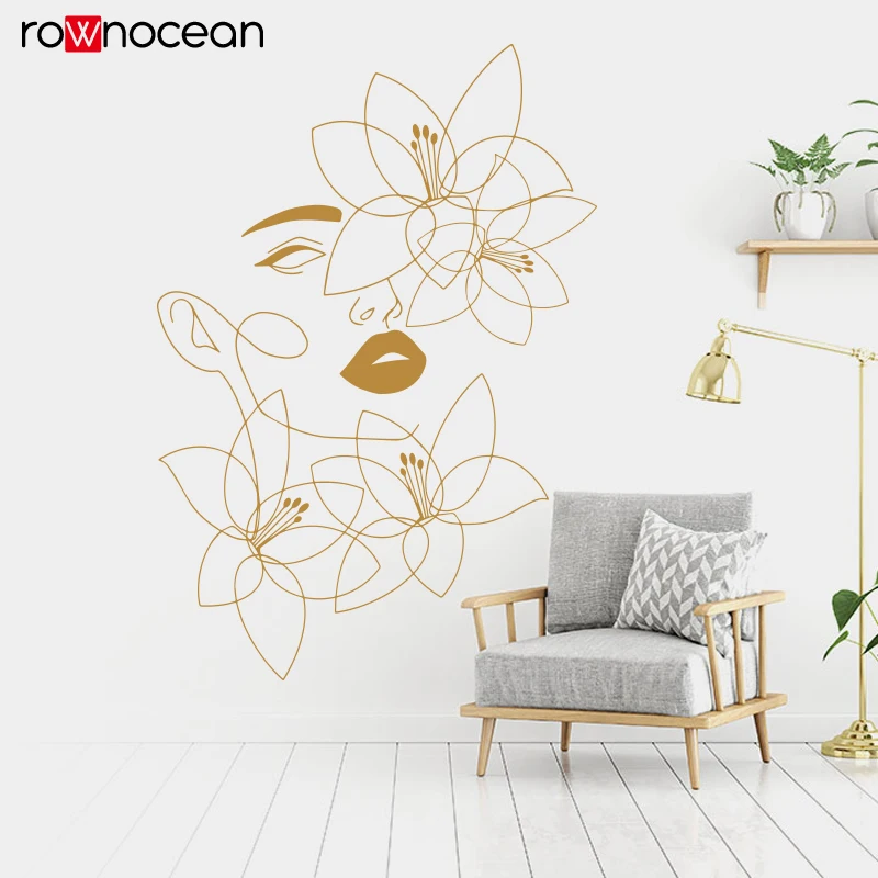 Spa Wellness Beauty - Autocollant mural en vinyle One Line,