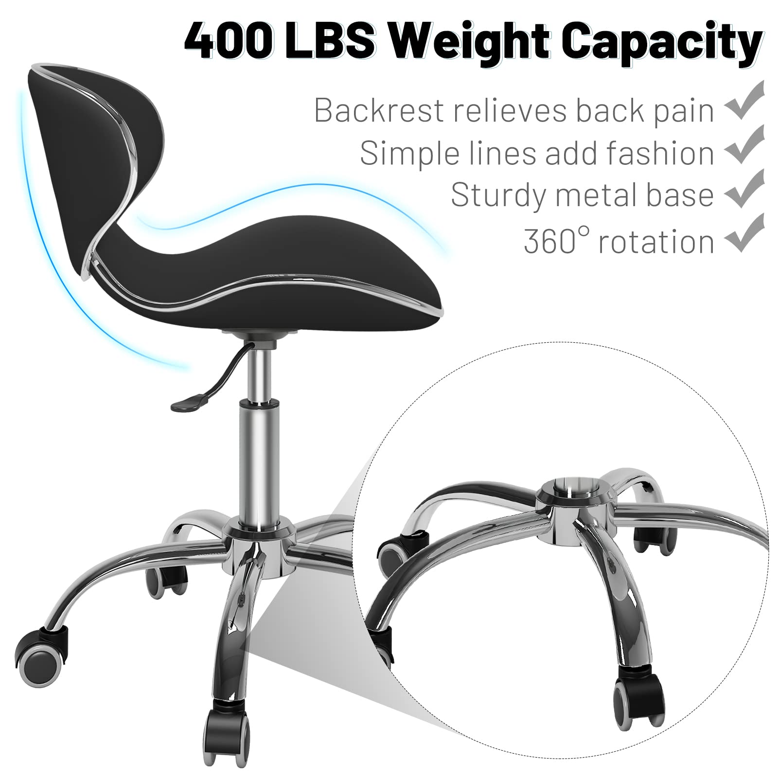 Tabouret roulant réglable poly - W Spa & Wellness avis et prix