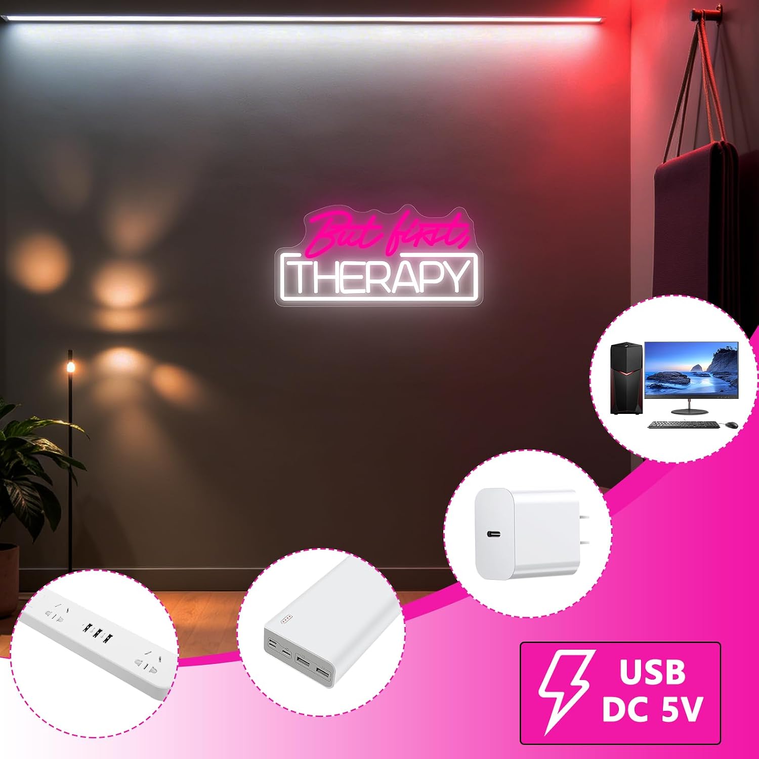 Enseigne néon LED alimentée pa - Spa Wellness Beauty avis et prix