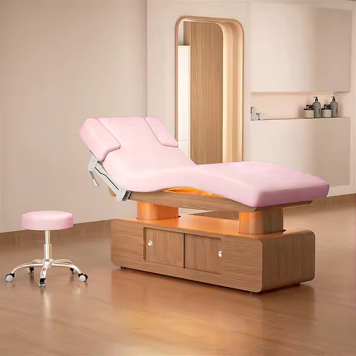 Lit de beauté rose de luxe à 3 - Spa Wellness Beauty avis et prix