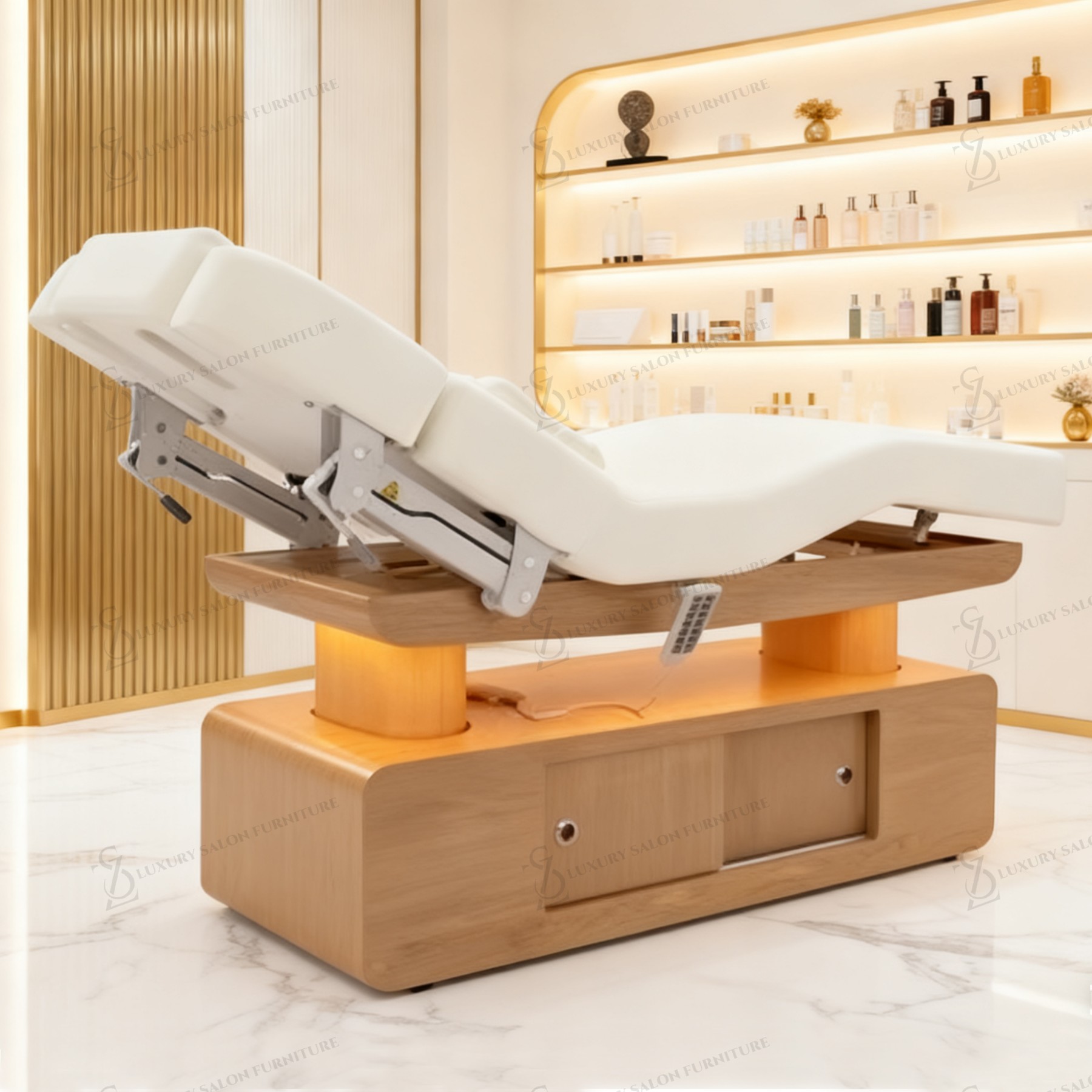 Lit de beauté rose de luxe à 3 - Spa Wellness Beauty avis et prix